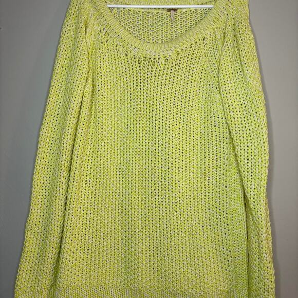 Free People Large Neon Knit Sweater | Y2k Grunge Punk Fall - Picture 2 of 6